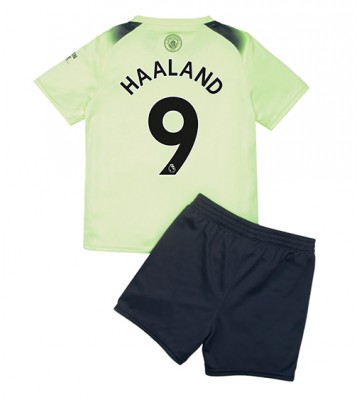 Manchester City Erling Haaland #9 babykläder Tredje Tröja barn 2022-23 Korta ärmar (+ Korta byxor)
